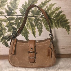 Vintage coach suede bag